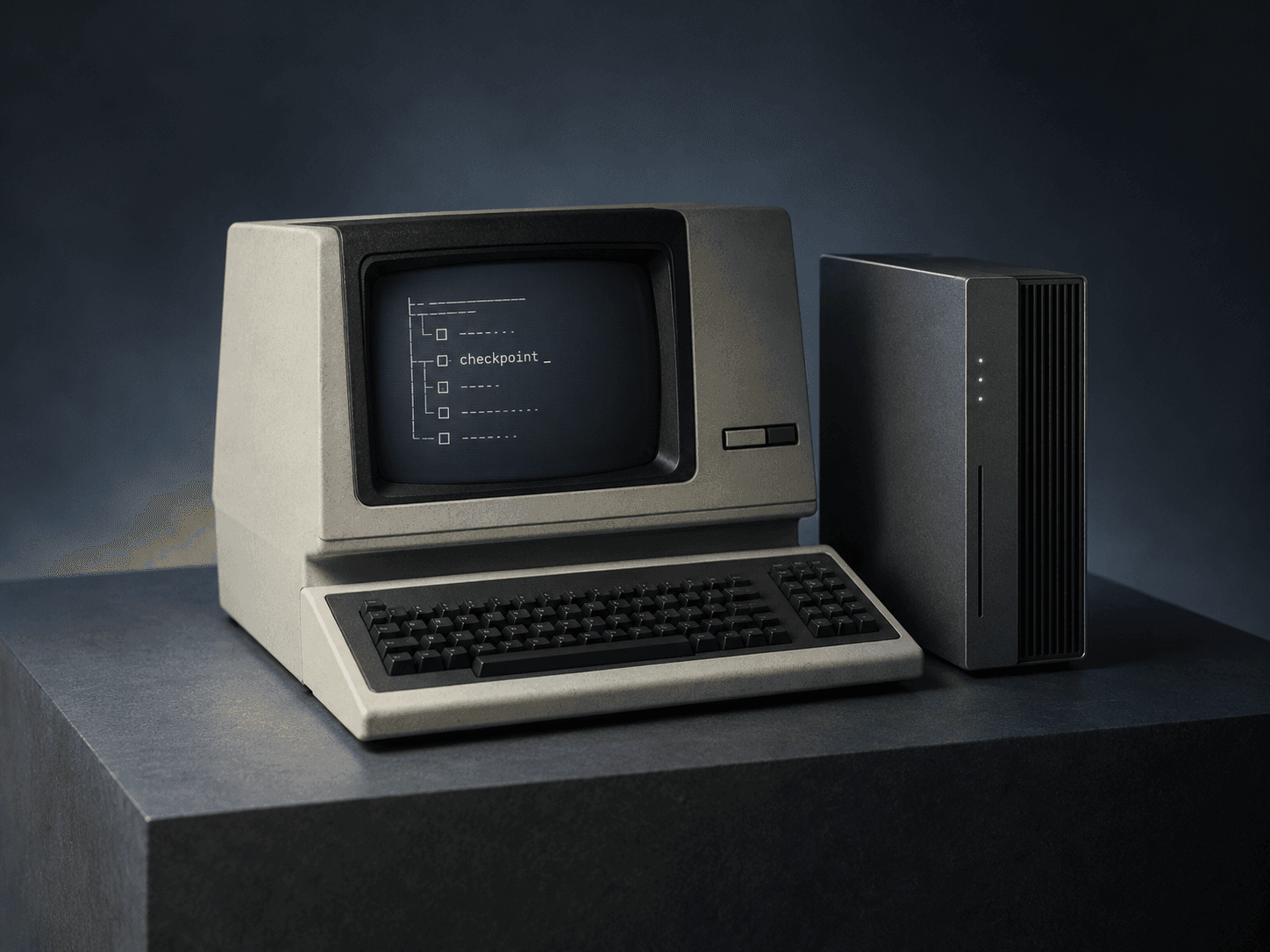 checkpoint console — editorial illustration