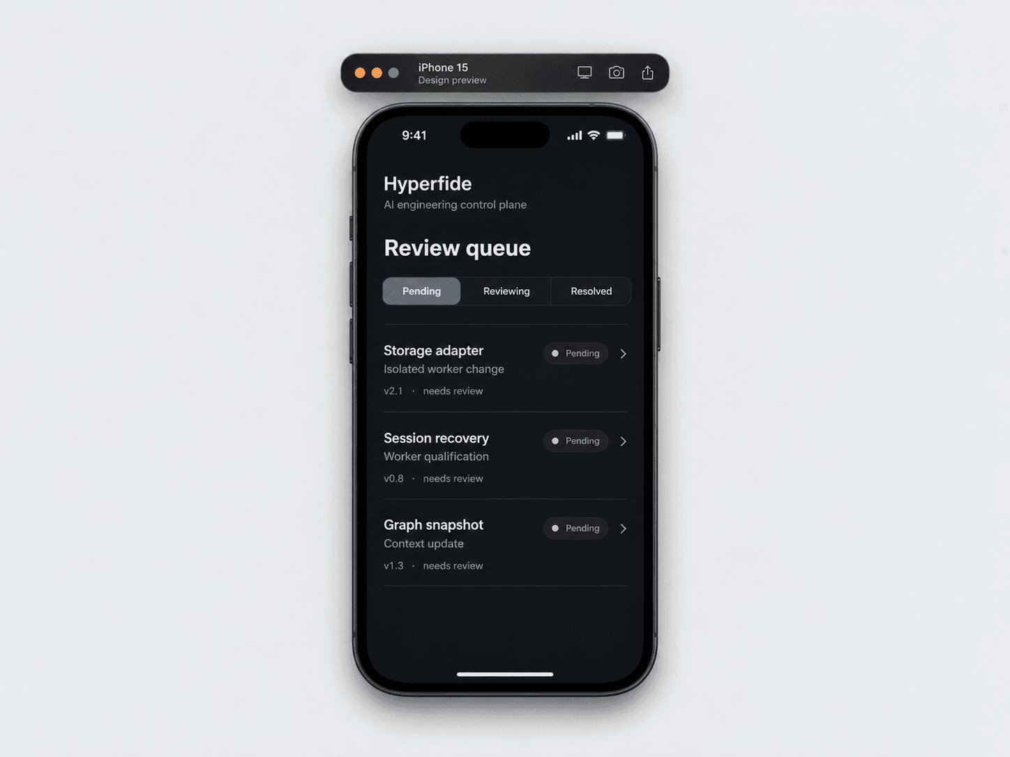 ui mobile review — interface concept