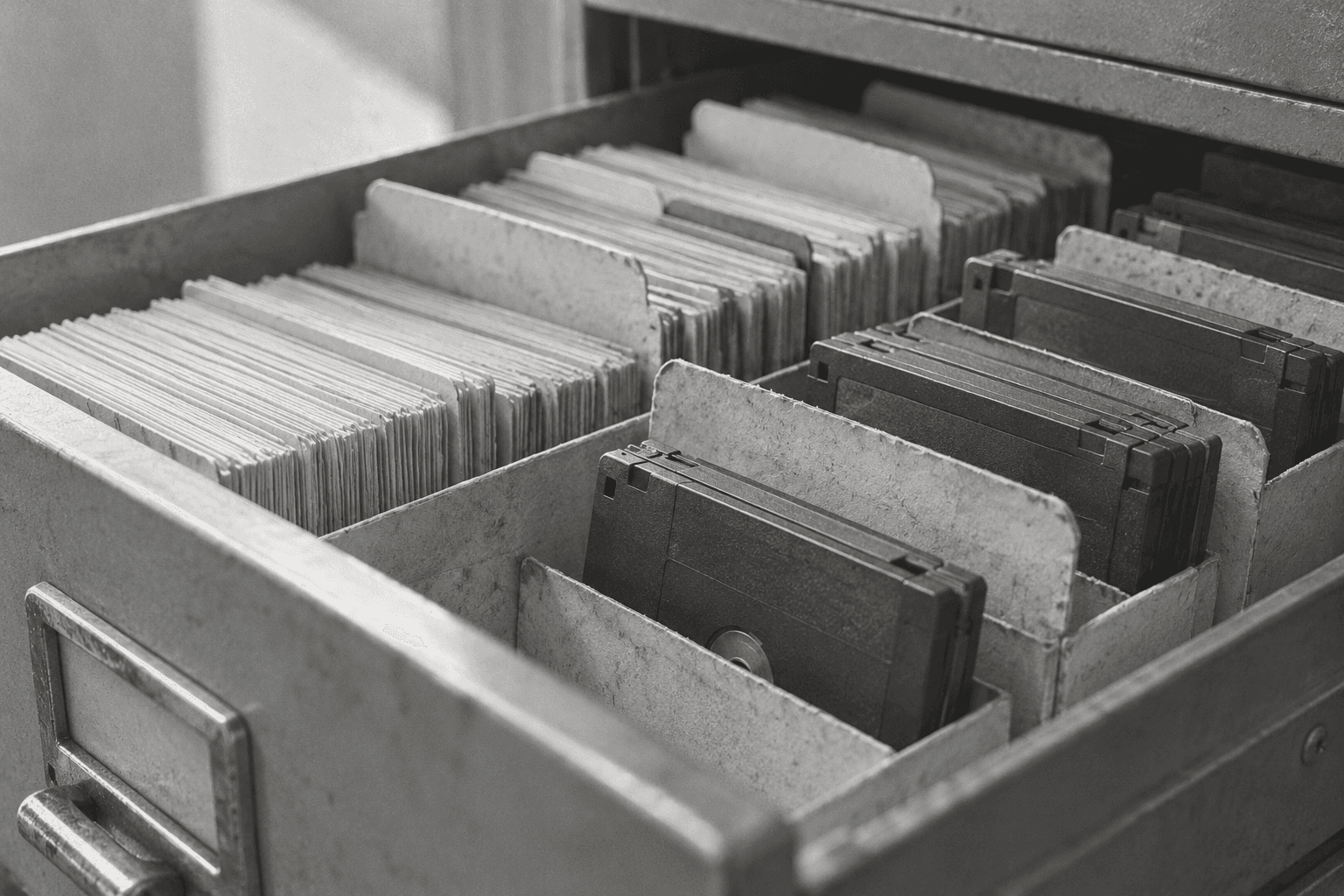 archive drawer — editorial illustration