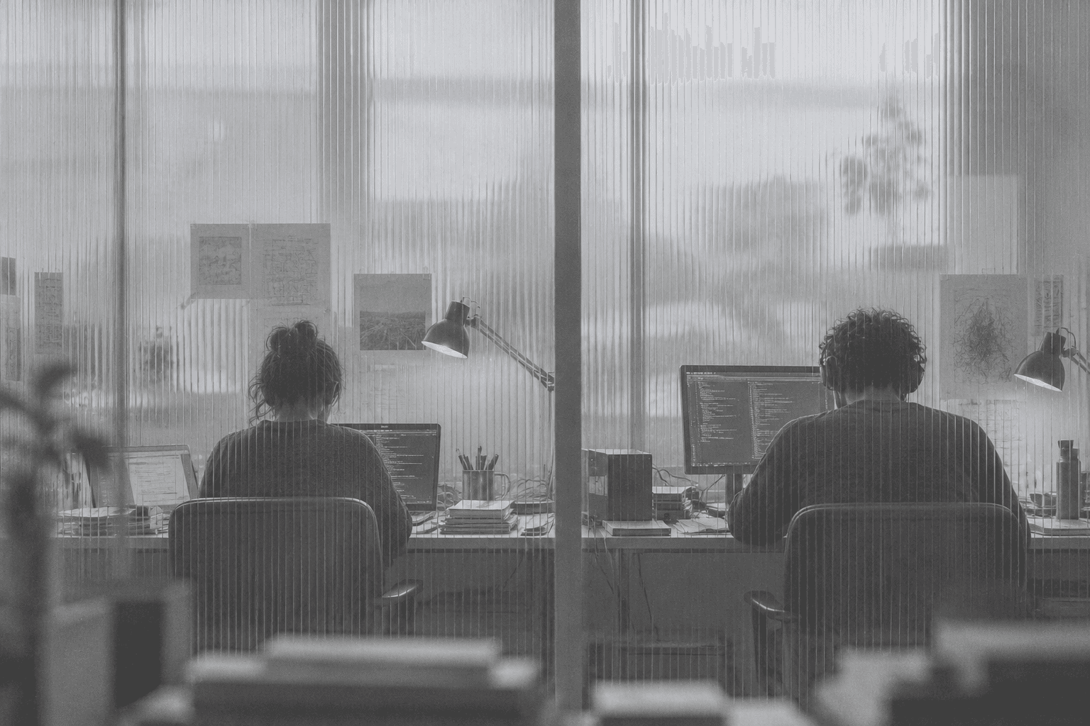 parallel review room — editorial illustration