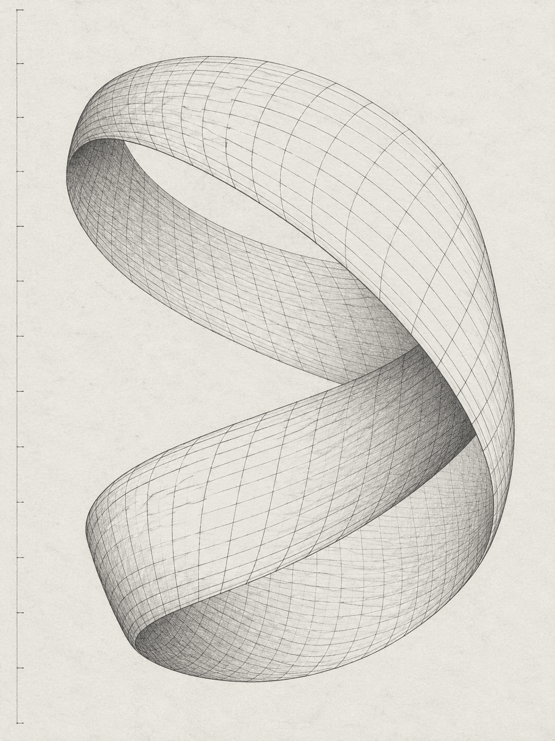 folded surface study — editorial illustration